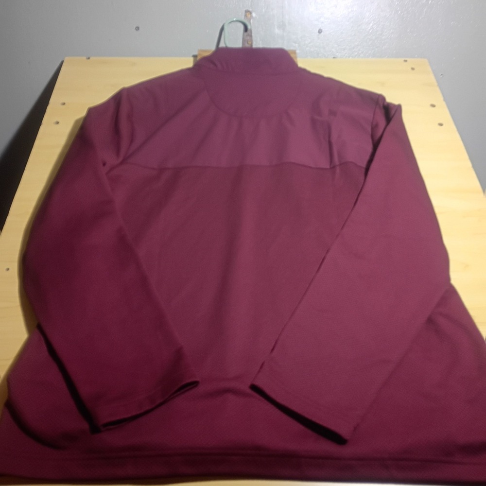 Callaway Quarter Zip Pullover, Mens XL Burgundy Textured Golf Sweater - Picture 8 of 16